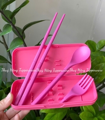 Bộ Muỗng Nĩa Tupperware Portable Chopstick Tropical