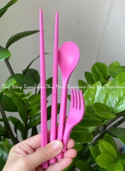 Bộ Muỗng Nĩa Tupperware Portable Chopstick Tropical