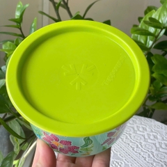 Tupmalay - Hộp Mát Tròn Tupperware One Touch OT Batik Hoa Xanh (01 Hộp)