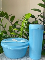 Tuptrung - Set tô LVS 800ml + Bình nước 470ml tặng muỗng