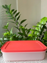 Hộp Tupperware Đông dẻo 1 lít - nắp cam đậm mớip