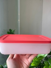 Hộp Tupperware Đông dẻo 1 lít - nắp cam đậm mớip