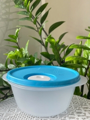 Hộp mát Tupperware 800ml quay lvs - thân trong nắp xanh