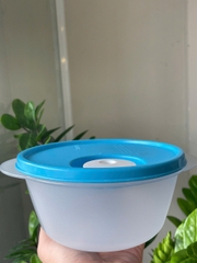 Hộp mát Tupperware 800ml quay lvs - thân trong nắp xanh