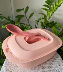 Tupmalay - Thố Đựng Cơm Kèm Vá Nhựa Mềm Đục - Gourmet Set Server Bekas Hidang Lauk Dengan Penutup Food Container with Lid -  Tupperware