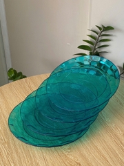 Tupmalay - Đĩa Nhựa 21cm Trong Xanh Min Tupperware Prism Plates