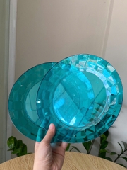 Tupmalay - Đĩa Nhựa 21cm Trong Xanh Min Tupperware Prism Plates