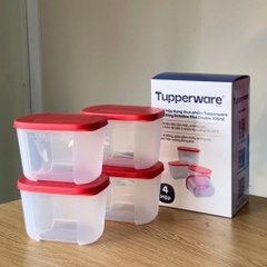 Bộ 4 Hộp Tupperware Trữ đông Dateline Mini Double 300ml - New Tupperware Chính Hãng