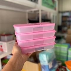 Hộp Tupperware Trữ Đông 650ml Dẹt - Nắp Hồng