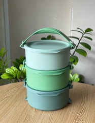 Bộ 3 Hộp Cơm Tupperware Click To Go Small Round - New Tupperware