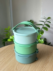 Bộ 3 Hộp Cơm Tupperware Click To Go Small Round - New Tupperware