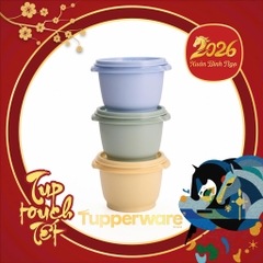 3 Hộp Đựng Thực Phẩm Tupperware Trữ Khô Và Mát Heritage Small 600ml - New Tupperware