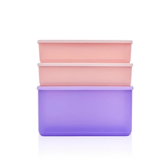 Hộp tupperware Trữ Mát Cubix Rectangle 1.4L - Màu Hồng - New Tupperware