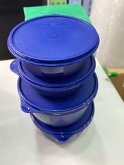 Bộ 4 Hộp Tupperware Trữ Mát Modular Bowl Xanh Dương Đậm 600ml + 2L - New Tupperware