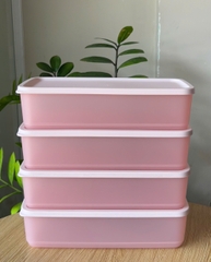 Hộp tupperware Trữ Mát Cubix Rectangle 1.4L - Màu Hồng - New Tupperware