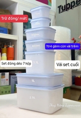 Bộ 7 Hộp Tupperware Trữ Đông Gen II - Đông Dẻo Cao Cấp - New Tupperware