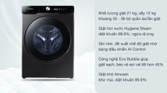 Máy giặt sấy Samsung Inverter 12 kg WD12TP34DSX/SV