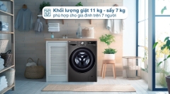 Máy giặt sấy LG Inverter giặt 11 kg - sấy 7 kg FV1411D4B