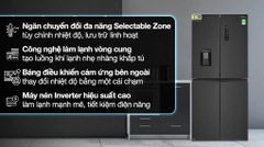 Tủ lạnh Hitachi Inverter 464 lít Multi Door 4 cửa HR4N7520DSWDXVN
