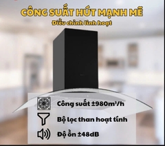 Máy hút mùi kính cong GrandX GX H70C55B