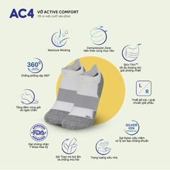 OS1st | Vớ Nén Chạy Bộ Active Comfort AC4 No Show - Royal Blue