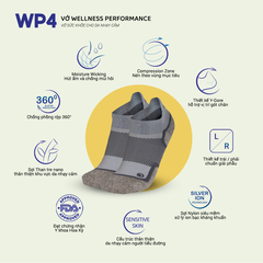 OS1st | Vớ Nén Sức Khỏe Wellness Performance WP4 No Show - Steel Blue