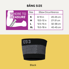 OS1st | Bó Nén Bổ Trợ Khuỷu Tay ES3 - Black