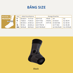 OS1st | Bó Nén Bổ Trợ Mắt Cá Chân AF7 - Black