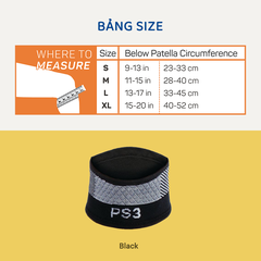 OS1st | Bó Nén Bổ Trợ Patella PS3 - Black