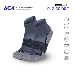 OS1st | Vớ Nén Chạy Bộ Active Comfort AC4 1/4 Crew - Charcoal