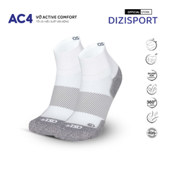 OS1st | Vớ Nén Chạy Bộ Active Comfort AC4 1/4 Crew - White