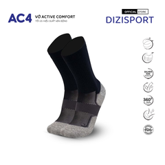 OS1st | Vớ Nén Chạy Bộ Active Comfort AC4 Crew - Black