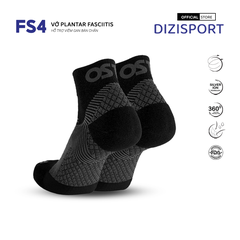 OS1st | Vớ Nén Bổ Trợ Plantar Fasciitis FS4 1/4 Crew - Black