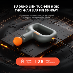 Máy Massage Thể Thao Cầm Tay Hakii Wake, 3 Cấp Độ, 3 Đầu Massage, Thiết Kế 360 - Chính Hãng BH 12 Tháng Dizisport