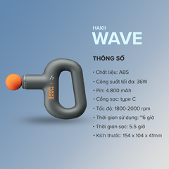 Máy Massage Thể Thao Cầm Tay Hakii Wake, 3 Cấp Độ, 3 Đầu Massage, Thiết Kế 360 - Chính Hãng BH 12 Tháng Dizisport