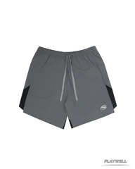 Quần Short thể thao nam MultiPocket Zip PWS1226 túi khóa kéo, thoải mái vận động, gym, chạy bộ