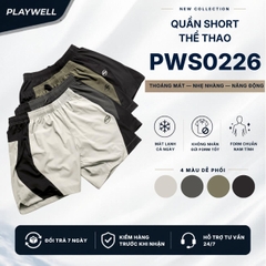 Quần Short thể thao nam NextGen PWS0226 thoải mái vận động, tập gym, chạy bộ