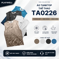 Áo Tanktop thể thao nam GenNow PWTA0226 thời trang, kiểu dáng hiện đại, thoải mái vận động