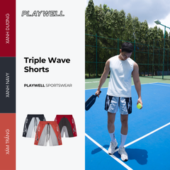 Triple Wave Shorts - Quần short phối 3 màu PW8245