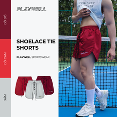 Quần short Nam Thể thao Playwell | Shoelace Tie Shorts PW8244