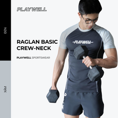 Áo Thun Raglan Basic In Chữ PW6241