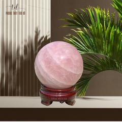 Quả cầu thạch anh hồng 2.3 - 2.39 kg