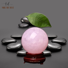 Quả cầu thạch anh hồng 3.2 - 3.39 kg