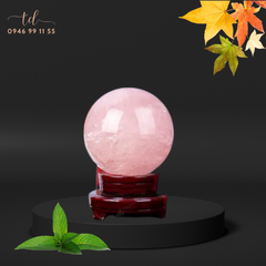 Quả cầu thạch anh hồng 2.4 - 2.49 kg