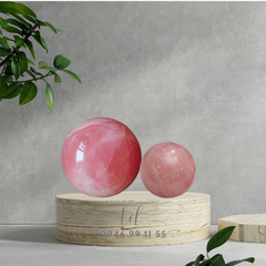 Quả cầu thạch anh hồng 3.4 - 3.59 kg