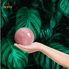 Quả cầu thạch anh hồng 2.9 - 2.99 kg