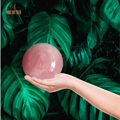 Quả cầu thạch anh hồng 5.0 - 5.19 kg
