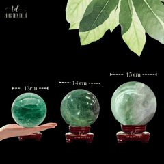 Quả cầu thạch anh xanh lá 4.6 kg - 4.79 kg