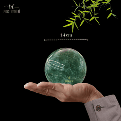 Quả cầu thạch anh xanh lá 5.0 kg - 5.19 kg