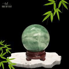 Quả cầu thạch anh xanh lá 4.4 kg - 4.59 kg